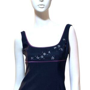 Vintage Laundry Shelli Segal Mini Dress 2 Celestial Dandelion Seeds Dark Fairy